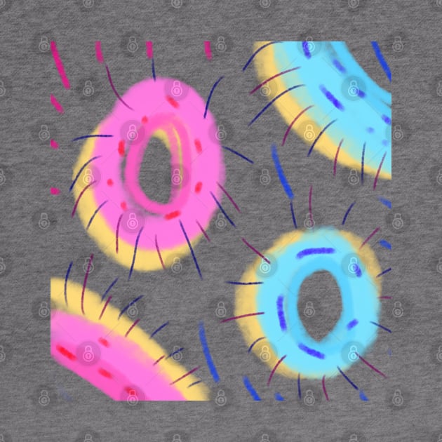 Blue pink donuts art design by Artistic_st